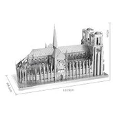 NOTRE DAME PARİS 3D Metal Maket Bulmaca Puzzle modeli kitleri DIY 14+ Yaş 117+ parça - 1