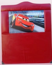 Başlık DK 90345 Tek Kişilik 100 Arabalar Model Suni Deri Kırmızı Kumaş El Yapım - 6