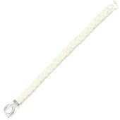 925 Ayar Gümüş 3 Sıra Elişi Örgü Kilitli Bileklik thumbnail 2