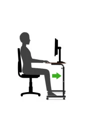 servetavcı Yükseklik Ayarlı Laptop Sehpası Ve Çalışma Masası -Ceviz (TEKERLİ) 60x40 Oval Kenar - 3