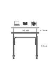 servetavcı Yükseklik Ayarlı Laptop Sehpası Ve Çalışma Masası -Ceviz (TEKERLİ) 60x40 Oval Kenar - 4