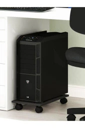 servetavcı Bilgisayar Kasası Sehpası - Antrasit 2 (FRENLİ TEKERLİ) 22x39 - 3