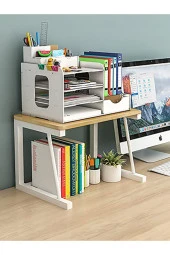 servetavcı Yazıcı Sehpası - Atlantik Çam Beyaz 45x30 thumbnail 2