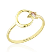 Ayyıldız Tektaş Altın Yüzük 14K Gold - 1
