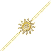 Güneş Altın Zincir Bileklik 14K Gold - 1