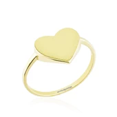 Kalp'li Sarı Altın Yüzük Klasik 14 K Gold - 1