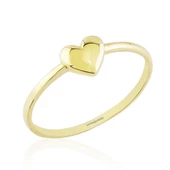 Kalp'li Altın Yüzük Sade 14 K Gold - 1