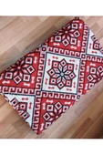Makine Dokuması Kırmızı Çiçekli Desenli 3 Mekik Kaliteli Kalın Kilim - 2