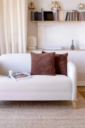 Teddy Puffy Kırlent Kılıfı 2li Kahve - 3