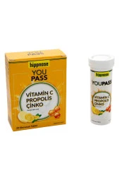 HİPPNOSE Youpass Vitamin C & Çinko Ve Propolis İçeren 20 Efervesan Tablet - 2