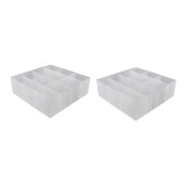 ÇEKMECE İÇİ DÜZENLEYİCİ SET,12 BÖLMELİ PVC 2 ADET 30X30X10CM - 2