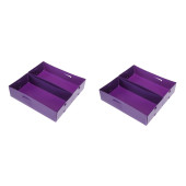 ÇEKMECE İÇİ DÜZENLEYİCİ SET,4 ADET KUTU MOR 30X15X7CM - 2