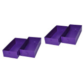 ÇEKMECE İÇİ DÜZENLEYİCİ SET,4 ADET KUTU MOR 30X15X7CM - 3