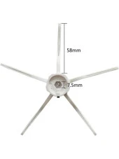 Robotcum Xioami Roborock Uyumlu S50 S51 S6 S5 Max Robot Süpürge 5 Kollu Fırça thumbnail 2