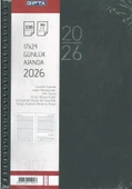 Gıpta 2026 Ajanda Günlük Spiralli 17x24 407 Siyah hafta sonları birleşik thumbnail 1