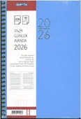 Gıpta 2026 Ajanda Gün.Ekonomik Spiralli 17x24 407 buz mavi hafta sonları birleşik thumbnail 1