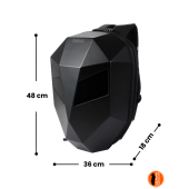 Erkugo Led Gözlü Motor Sırt Çantası, Ledli Sırt Çantası, Telefon Kontrollü Kask Taşıma Çantası, Loy Led Bag - 5