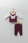 Babyhola Ayıcık Figürlü Erkek Kız Bebek Uzun Kollu Body Pantolon 2'li Alt Üst Takım 13569 - 1