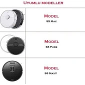 srfn ticaret Xiaomi Roborock S55 Robot Süpürge 5 Kollu Fırça (2 Adet Beyaz) - 2