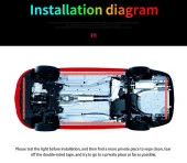 Araç Altı Aydınlatma için Gündüz Ledi 15 Renkli Animasyonlu 90X120 Cm 12V-12W / Laam538-16 thumbnail 3