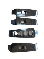 2022 Civic Uyumlu Cam Düğme Kaplama - Karbon thumbnail 1