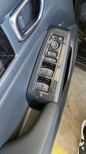 2022 Civic Uyumlu Cam Düğme Kaplama - Karbon thumbnail 4