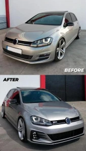Golf 7 Uyumlu İçin Golf 7,5 Gti Ön Tampon & Panjur Seti - 4