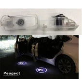 Peugeot Kapı Altı Logo Araç 3D Gölge Light - 1