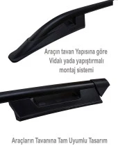 Toyota Hilux 2005 2014 Tavan Çıtası Falcon Black - 4