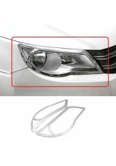 Volkswagen Tiguan 2008-2010 Far Çerçevesi ABS Krom 2 Parça thumbnail 2