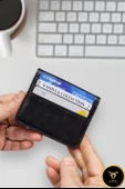 Minimal ve Ergonomik Siyah Cüzdan – 6 Kartlık – Kağıt Para Bölmeli – Kartlık ve Cüzdan Modeli - 1