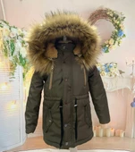 MODAVALS ERKEK ÇOCUK GARSON BEDEN İTHAL TAK ÇIKAR KÜRKLÜ CEPLİ FERMUARLI DÜĞMELİ BONDİT KUMAŞ KIŞLIK MONT-YEŞİL 851247960 - 7