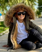 MODAVALS ERKEK ÇOCUK GARSON BEDEN İTHAL TAK ÇIKAR KÜRKLÜ CEPLİ FERMUARLI DÜĞMELİ BONDİT KUMAŞ KIŞLIK MONT-YEŞİL 851247960 - 6