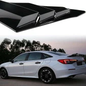 Honda City 2021 Sonrası Kelebek Cam Vizörü Kaplama (Parlak Siyah) - 4