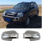 Hyundai Tucson 2004 2014 Ayna Kapağı ABS Krom LED - 1