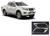Nissan Navara 2016 Sonrası Ön Far Kaplama ABS Krom - 1