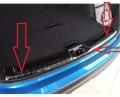 Nissan Qashqai 2006 2013 Arka Tampon Eşiği Krom - 1