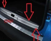 Renault Captur 2014 2017 Arka Tampon Eşiği Krom - 1