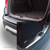 Opel Mokka 2012 2020 Arka Tampon Eşiği Krom - 1