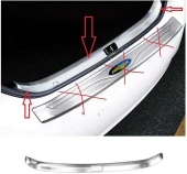Toyota Corolla 2013 2018 Arka Tampon Eşiği Krom - 1