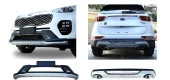 Kia Sportage Ön Ve Arka Koruma Difüzör 2015- Çift Çıkış Egzoz - 1