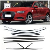 Audi A3 Sedan Cam Çerçevesi Kenar Çıtası Krom Tam Tur 2013+İthal thumbnail 1