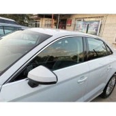 Audi A3 Sedan Cam Çerçevesi Kenar Çıtası Krom Tam Tur 2013+İthal thumbnail 2