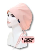 Standart Beden Pudra Tek Renk Cerrahi Bone Doktor Hemşire Sağlıkçı Hastane Aşçı Bonesi - 1