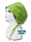 Tesettür Yağ Yeşili Tek Renk Cerrahi Bone Doktor Hemşire Sağlıkçı Bonesi Geniş Kesim - 1