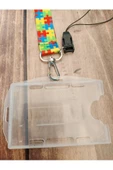 Renkli Puzzle Kart Askısı Yaka Kartı Boyun Askı Ipi Telefon Askısı - 2