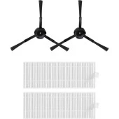 srfn ticaret 360 Vacuum Mop Cleaner S10 Uyumlu 2xYan Fırça 1xHepa Filtre Yedek Parça Seti thumbnail 1