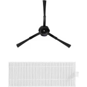 srfn ticaret 360 Vacuum Mop Cleaner S10 Uyumlu 1xHepa Filtre 1xYan Fırça Yedek Parça Seti thumbnail 1