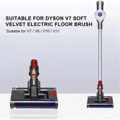 srfn ticaret Dyson V8 Şarjlı Süpürgeler Uyumlu Motorlu Çift Yumuşak Temizleyici Fırçalı Süpürücü Başlık thumbnail 3