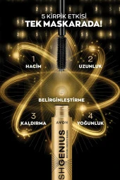 AVON True Lash Genius 5 Etkili Mavi Siyah Maskara Ve Maskara Bazı Paketi thumbnail 3